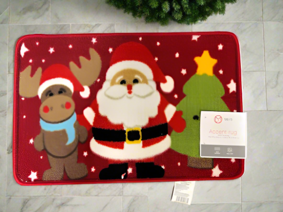 Festive Christmas bath mat for holiday season décor