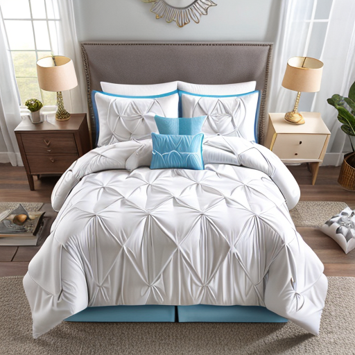 8pc comforter queen bed comforter  Luxurious 8 piece queen size comforter set in a stylish design for ultimate comfort and style.