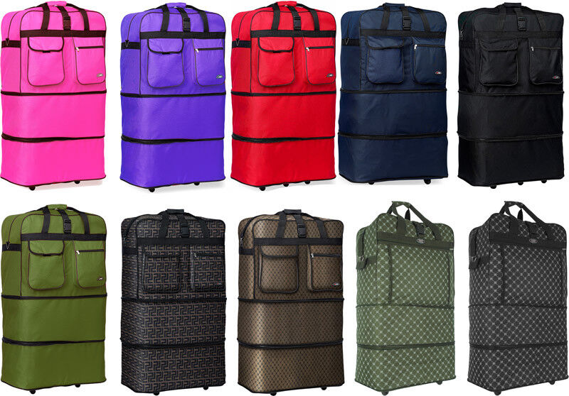 expandable lugagge rolling wheeled duffel 36 x 20 x 13"