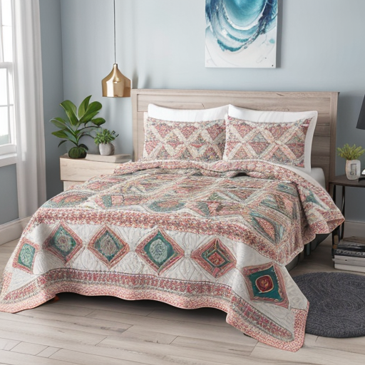 bh 3pc quilt l22-bd255q-4 bed Bedspread