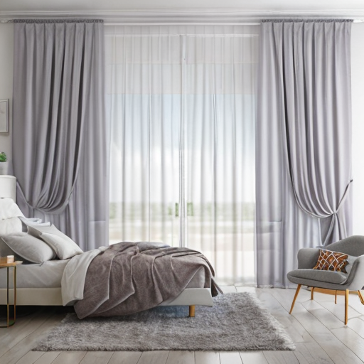 Product image  Bed curtain with elegant design for a cozy bedroom atmosphere