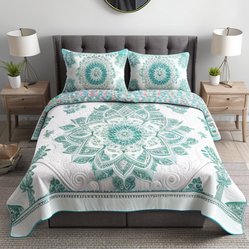 bedspread queen size quilt in beautiful bh design