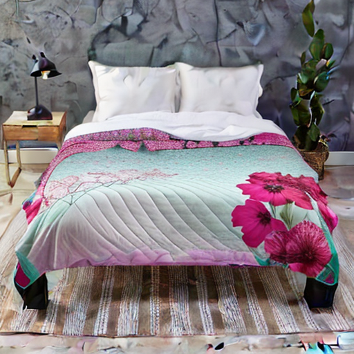 bedspread for queen size bed with intricate quilt design