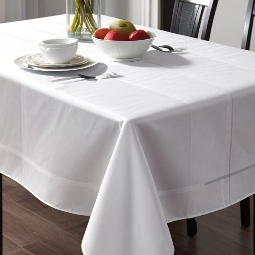 bh table cloth k-tbwhite kitchen table cloth  Elegant white table cloth for kitchen decor
