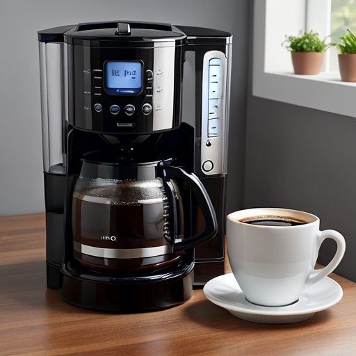 electronics coffee maker for home use in black color