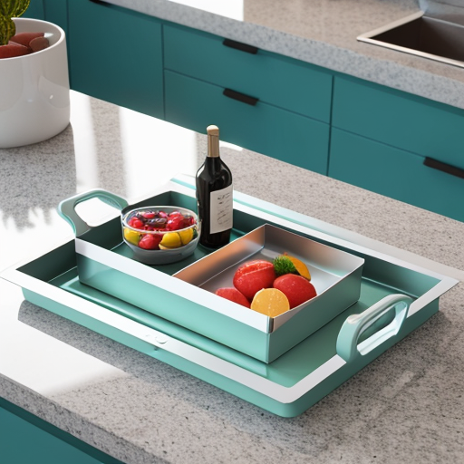kitchen tray for serving and organizing