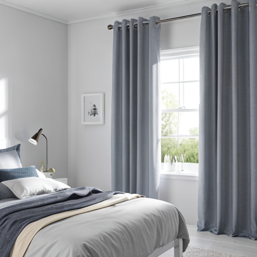 Beautiful linen curtain for beds