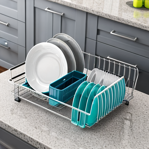 kitchen dish rack for organizing and drying dishes