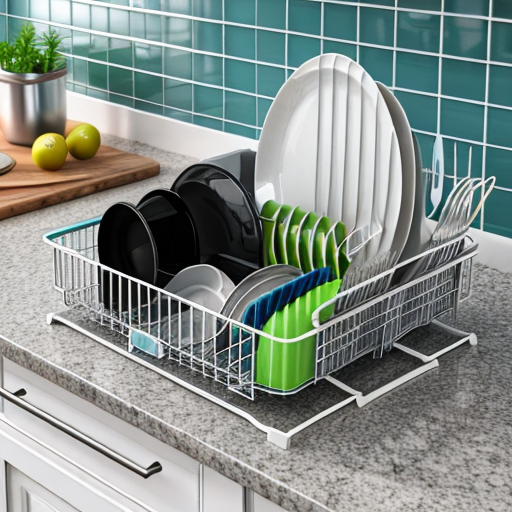 kitchen dish rack for organized drying and storage