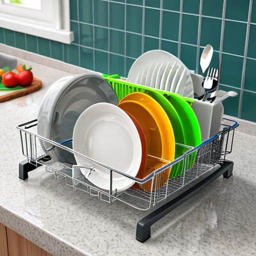 kitchen dish rack for organizing dishes and utensils in the kitchen