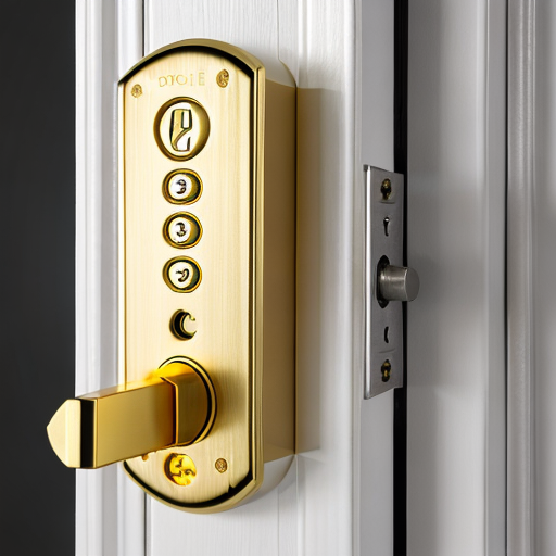 electronics lock door lock in gold color for enhanced security and style