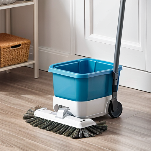 Houseware dustpan and broom for efficient cleaning tasks.
