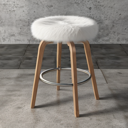 fluffy stool furniture chair alt text