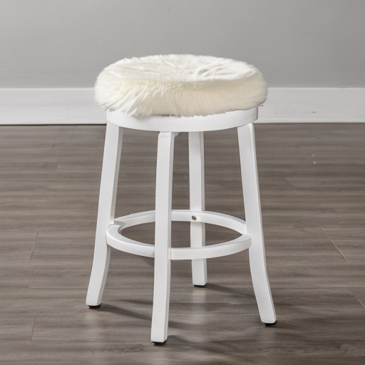 Fluffy stool furniture chair alt text