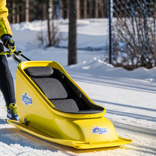 gracious living sled yellow sports sports