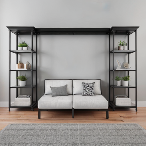 Furniture double bed frame with bframe design