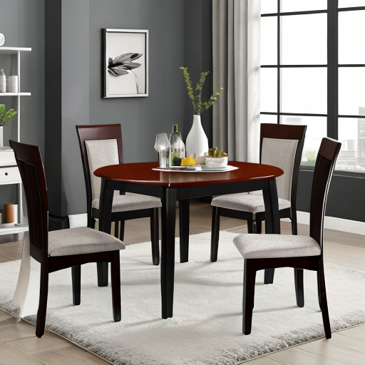 5pc dining table furniture product for sale on an e-commerce website