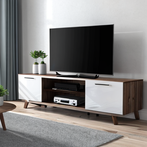 furniture TV stand  Modern black TV stand for living room décor