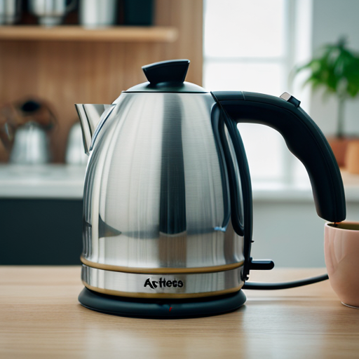 electronics/electric kettle - Modern stainless steel electric kettle with auto shut-off feature