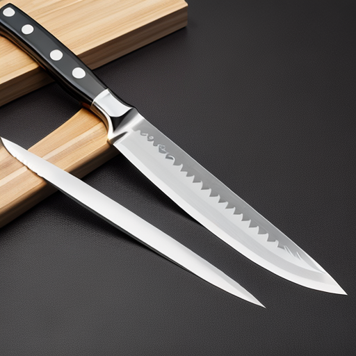 kitchen knife - sharp stainless steel knife for cooking and meal preparation