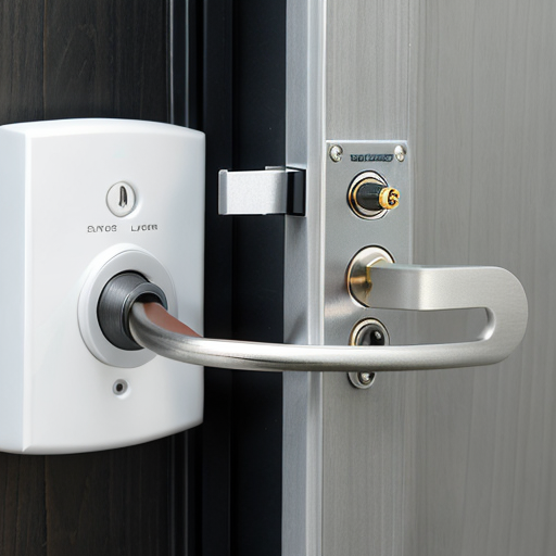 Product image of a high-tech lock for electronics.
