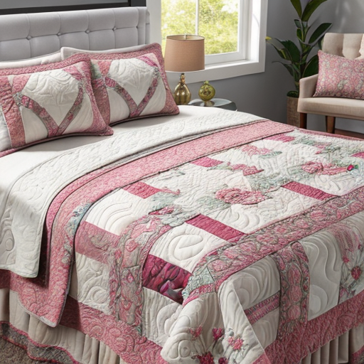 Luxury 3pc Quilt Queen Bedspread Image Alt Text