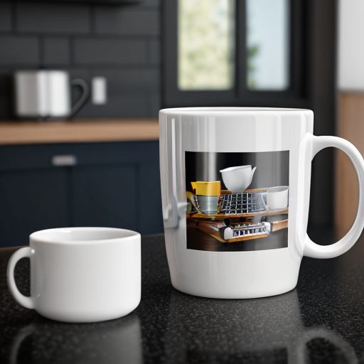 Kitchen mug with stylish design - perfect for your morning coffee or tea ritual.