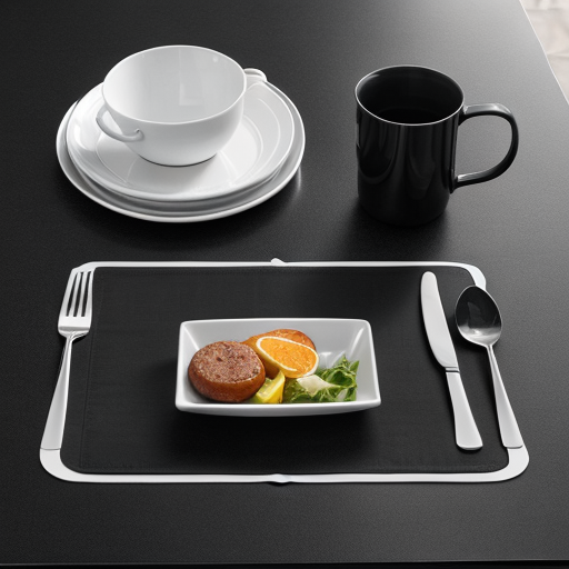 kitchen placemat - stylish black and white fabric place mat for dining tables