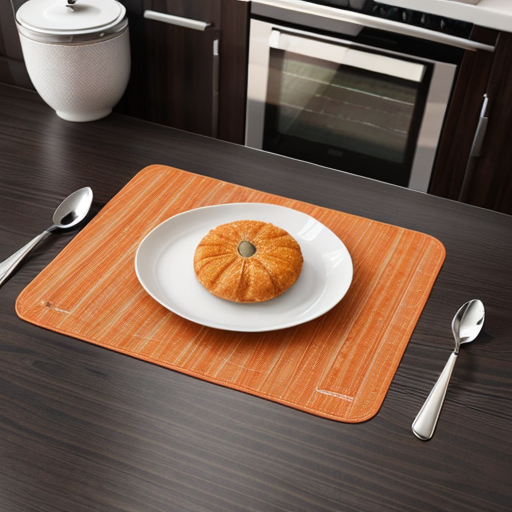 kitchen placemat for dining table - stylish and durable square place mat for kitchen use