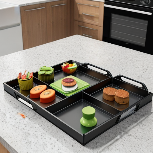 plastic kitchen tray for organizing and serving purposes