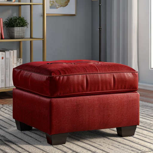 red ottoman furniture ottoman