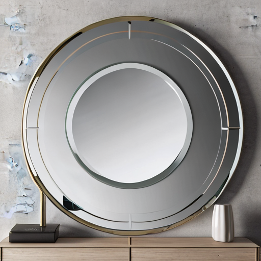 round mirror - furniture mirror alt text