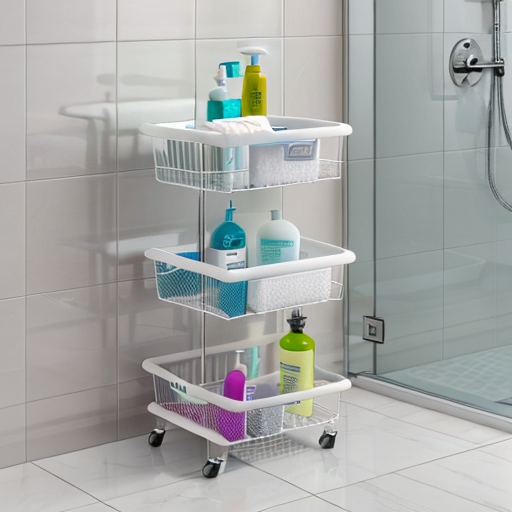 bath shower caddy  Organize your shower essentials with this sleek and stylish bath shower caddy.