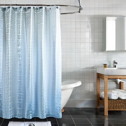 bath shower curtain  A stylish and functional shower curtain for your bathroom.