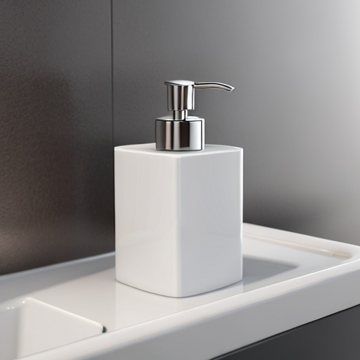 bathware soap dispenser in white color for bathroom