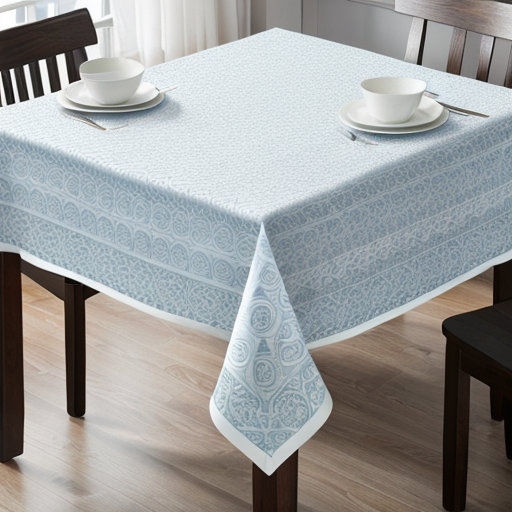 kitchen table cloth in white for home decor and dining table