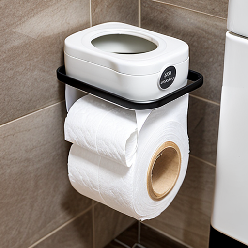 bath toilet paper holder  A sleek and modern toilet paper holder for your bathroom.