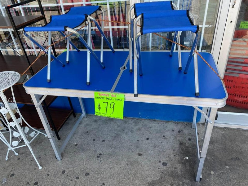 5 PC Foldable Picnic Table Set (table + 4 chairs)