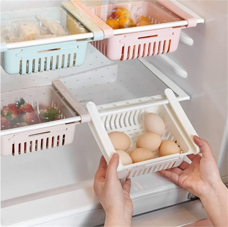 Adjustable Fridge Storage Rack Drawer Basket