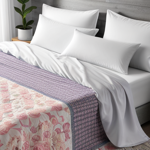 Stylish and luxurious bedspread for queen size bed