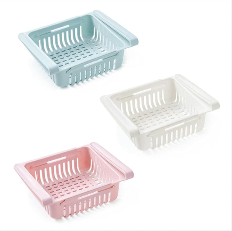 Adjustable Fridge Storage Rack Drawer Basket