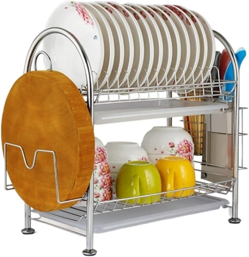 2 Layer Stainless Steel Dish Rack