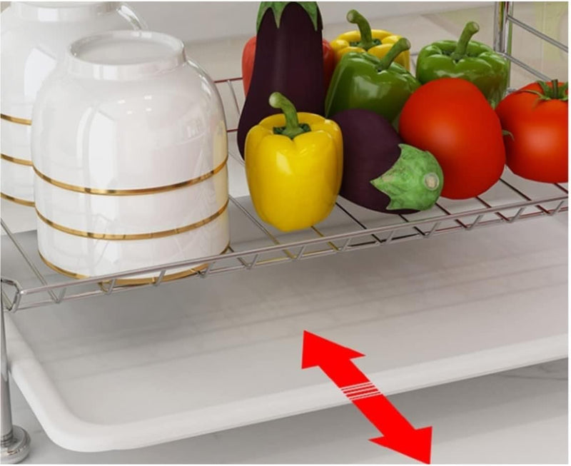 2 Layer Stainless Steel Dish Rack