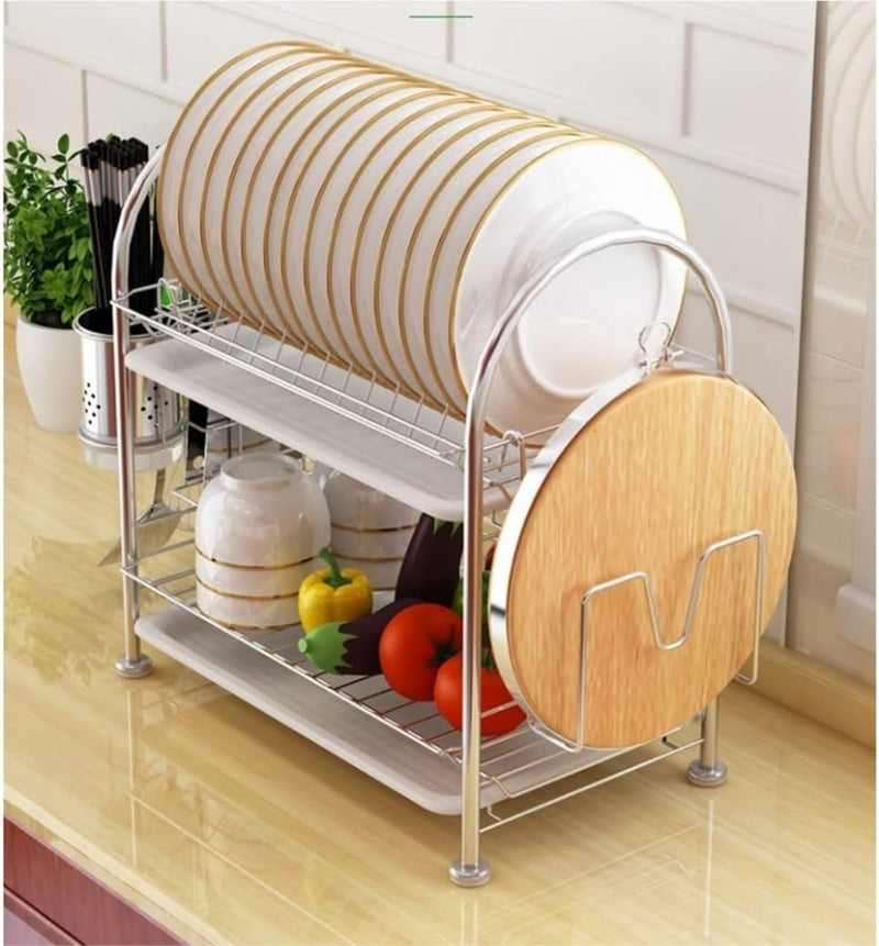 2 Layer Stainless Steel Dish Rack